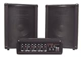 Nady MPM-4130 PA210 PA System with 4 Channel Powered Mixer and Two 10 Inch Speakers