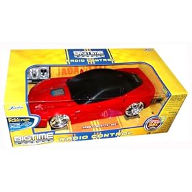 Jada Big Time Muscle 1:10 Scale 27 MHz Full Function (Forward, Reverse, Left and Right Steering) Radio Control Car - 2009 Red Sport Coupe CORVETTE ZR1 with 9.6V Battery Pack and Charger Included
