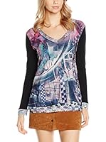 PEACE&LOVE BY CALAO Camiseta Manga Larga (Negro)