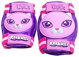 Raskullz Cutie Cat 3D Rubber Molded Kneepads and Elbowpads (Pink, One Size Fits All)