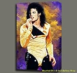 MICHAEL JACKSON ORIG MIXED MEDIA OIL, ACRYLIC, & GICLEE PAINTING GALLERY WRAP ON CANVAS GALLERY WRAP 18X29X1.5