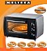 Edelstahl Minibackofen 1380W mit Drehspieß Pizzastein Timer Ober und Unterhitze