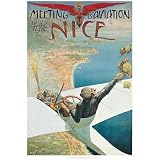 Meeting d'Aviation Nice Art Poster Print by Charles Leonce Brosse, 28x40