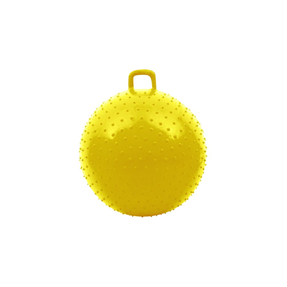 36 Inch Yellow Knobby Bouncy Ball with Handle. Perfect for Tall Kids to