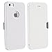 Insten Luxury Magnetic Flap Leather Skin Case Cover compatible with Apple iPhone 5 / New iPhone - Carrying Case - Retail Packaging - White