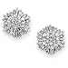 Jewelry : 10K White Gold 1/2 ct. Baguette Diamond Cluster Earrings