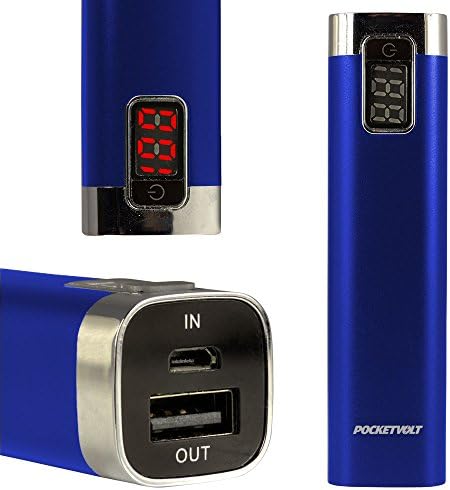 Power Bank, POCKETVOLT Power Bank Mini Portable Charger for Smartphones BLUE [2600mAh with 1 USB port and 1A Output]