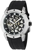 Stuhrling Original Mens 539.33161 Leisure Gen-X Crucible XT Automatic Skeleton Black Rubber Strap Watch
