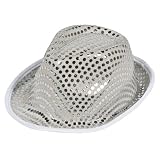 Silver Sequin Fedora (1 pc)