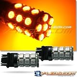 2 AMBER SMT 27 LED PARKING/TURN/BLINKER BULBS 3157 3156