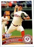 2011 Topps Opening Day Baseball Card #105 Roy Oswalt - Philadelphia Phillies - MLB Trading Card&Acirc;&nbsp; In A Protective Screwdown Display Case!