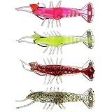 Sliding Weight Hooks And Bait Pre-Rigged Shrimp 3.5 Pkg of 6