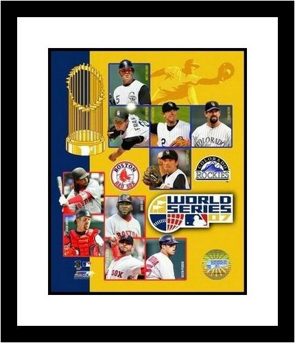 Buy Boston Red Sox and Colorado Rockies - 2007 World Series Composite Collage - Framed 8x10 Photograph by All About Autographs