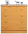 Casual 4 Drawer Chest In Oak Finish By Prepac Furniture
