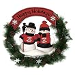 Carolina Hurricanes NHL Snowman Christmas Wreath (20")