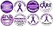 Set of 8 Pancreatic Cancer Awareness 1.25