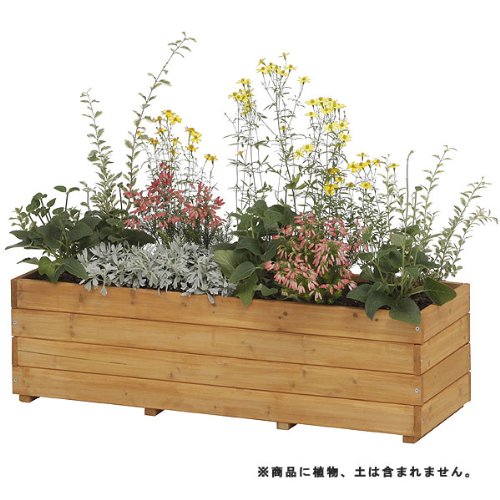 【木製】【ボックス】ウッドデコプランター　90cm