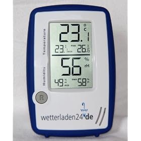 Thermometer-Hygrometer Instrument Room Control Blue-White