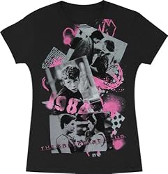 The Breakfast Club Scrapbook 1984 Black Junior's T-Shirt Tee