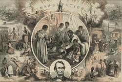 Emancipation Engraving, Saluting Abraham Lincoln, by Thomas Nast, ca. 1865 - Photographic Print from the Library of Congress Collection