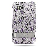 Hard Snap on case With PURPLE BLACK LEOPARD Bling Bling Full Diamonds Desin ....