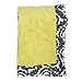 Trend Lab Waverly Rise and Shine Ruffle Trimmed Receiving Blanket, Black/White
