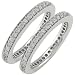 1.00ctw Diamond Pave Set Eternity Bands (SET OF 2)