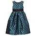 Girls' Black Dot Dress - Green