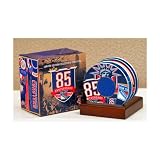 New York Rangers 4 pack Coaster Set with Game Used Jersey & Net