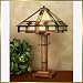 Tiffany Table Lamp, QZTF6436MO, 2 lights, Antique Bronze, 16 wide X 27 high