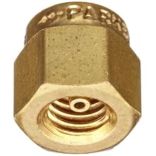 Parker A-Lok 1BLP1-B Brass Compression Tube Fitting, Cap, Tube OD