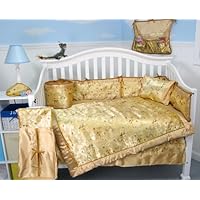 Golden Dragon Silky Baby Crib Nursery Bedding Set 10pcs