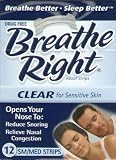 (144 Strips) Breathe Right Nasal Strips Clear Small Medium Sensitive Skin