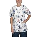 Women's V-Neck 2-Pocket Scrub Top - Butterfly Print