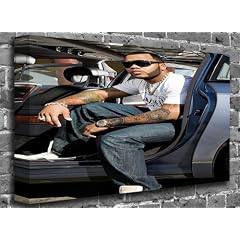 Music Flo-Rida Rapper Singer Art Poster Art Picture Roll Canvas (ohne Rahmen), Bildgr��e: 36" x 24" (90 x 60 cm)