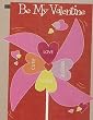 Be My Valentine - Pinwheel - Appliqued 28" x 44" Banner House Flag Be My Valentine - Pinwheel - Appliqued 28" x 44" Banner House Flag