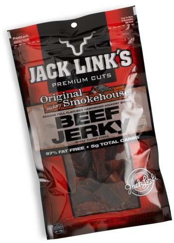 Jack Link's Original Hickory Smokehouse Beef Jerky, 3.65-Ounce Bags (Pack of 6) by Jack Links