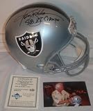 Ken Stabler Autographed/Hand Signed Oakland Raiders Full Size Deluxe Replica Football Helmet with SB
