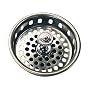 Danco 80900 Basket Strainer with Rubber Stopper, Chrome