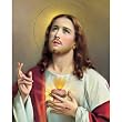 Carded 8"x10" Prints for Framing - Sacred Heart of Jesus - Linen Paper - 7 and 4 Color Process Printing