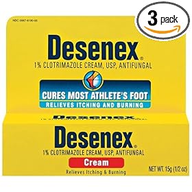 Desenex 1% Clotrimazole Cream USP, Antifungal, Cream, 0.5-Ounce (15 g) (Pack of 3)
