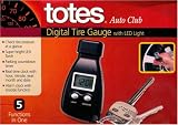 Digital tire gauge LED Light Real time Clock Alarm Clock Parking Count down by totes