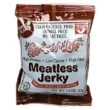 Primal Spirit Foods, Primal Strips, Meatless Jerky, Teriyaki, 1.0-Ounce Packets (Pack of 24)