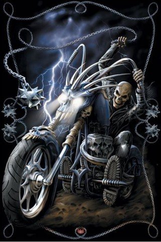 1art1 43774 Gothic - Ride To Hell, Spiral Poster 91 x 61 cm