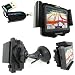 Magellan Roadmate 5045 3065 3055 3045-LM 3045-MU 3045 2045 2036-MU 2036 2035 GPS Dashboard/Windshield Mount Kit by ChargerCity  with 360&deg; Viewing GPS Holder Cradle, Suction Cup Mount, Dashboard Disk & Micro SD USB Card Reader (ChargerCity&reg; Manufacture Replacement Warranty)