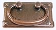 Top Knobs-Tuscany Collection M236 Mission Plate Handle in Old English Copper