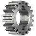 Boston Gear GB22 Plain Change Gear, 14.5 Degree Pressure Angle, 16 Pitch, 1.000" Bore, 22 Teeth, Steel