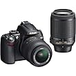 Nikon D5000 12.3MP DX Digital SLR Camera with 18-55mm f/3.5-5.6G VR and 55-200mm f/4-5.6G VR Lenses and 2.7 inch Vari-angle LCD