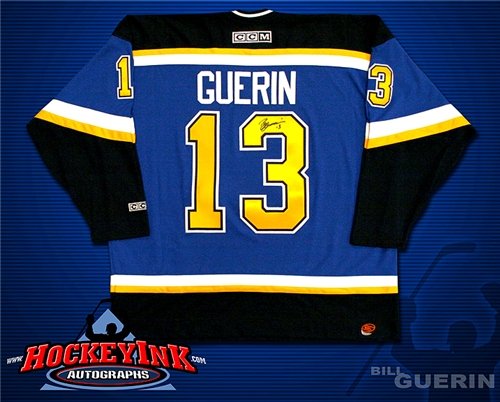 Bill Guerin Autographed/Hand Signed St. Louis Blues Blue Jersey