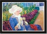 IMAGE OF Framed Art Poster 20x30, Lydia in the garden of Marly
